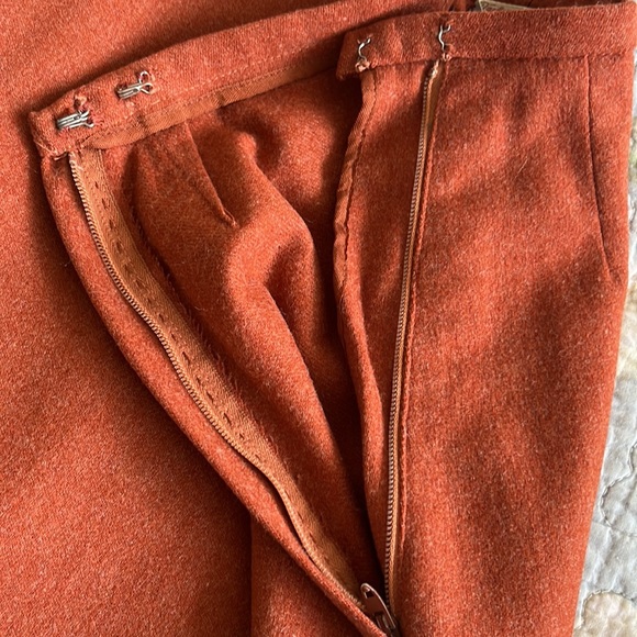 Vintage Evan Picone Two Piece Suit Pumpkin/Rust Jacket & Skirt circa 1950’s Sz S - Picture 16 of 17